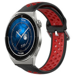 Cinturino sportivo in silicone traspirante perforato da 22 mm, For Huawei Watch GT3 Pro 46mm