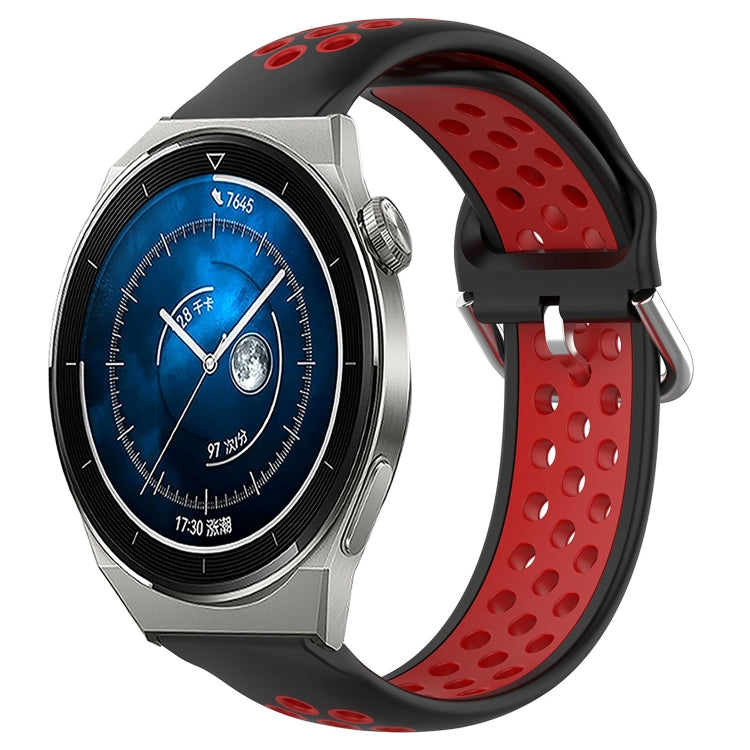 Cinturino sportivo in silicone traspirante perforato da 22 mm, For Huawei Watch GT3 Pro 46mm