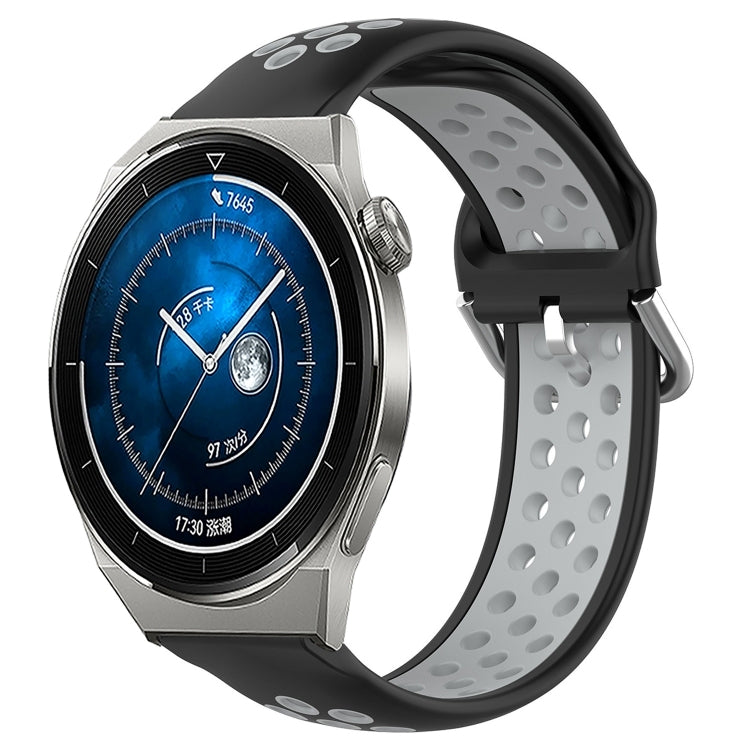 Cinturino sportivo in silicone traspirante perforato da 22 mm, For Huawei Watch GT3 Pro 46mm