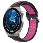 Cinturino sportivo in silicone traspirante perforato da 22 mm, For Huawei Watch GT3 Pro 46mm