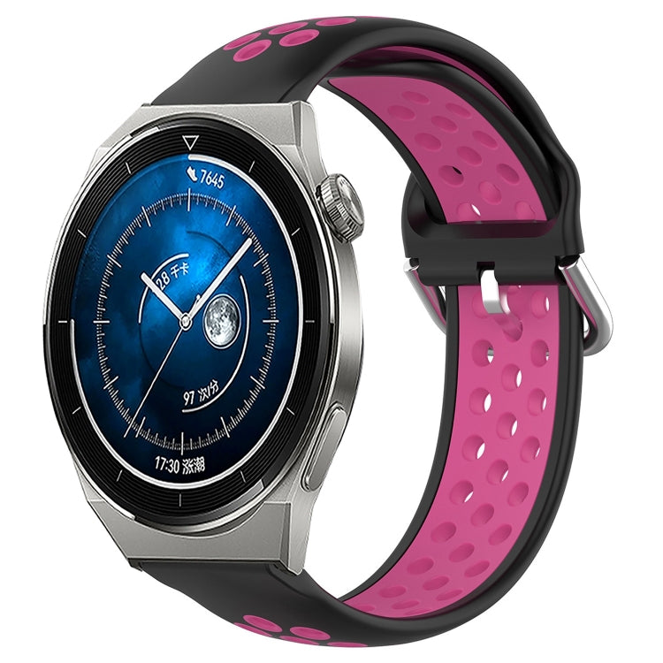 Cinturino sportivo in silicone traspirante perforato da 22 mm, For Huawei Watch GT3 Pro 46mm