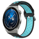 Cinturino sportivo in silicone traspirante perforato da 22 mm, For Huawei Watch GT3 Pro 46mm