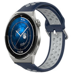 Cinturino sportivo in silicone traspirante perforato da 22 mm, For Huawei Watch GT3 Pro 46mm