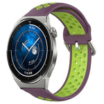 Cinturino sportivo in silicone traspirante perforato da 22 mm, For Huawei Watch GT3 Pro 46mm