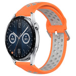 Cinturino sportivo in silicone traspirante perforato da 22 mm, For Huawei Watch GT3 46mm