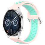 Cinturino sportivo in silicone traspirante perforato da 22 mm, For Huawei Watch GT3 46mm