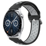 Cinturino sportivo in silicone traspirante perforato da 22 mm, For Huawei Watch GT3 46mm