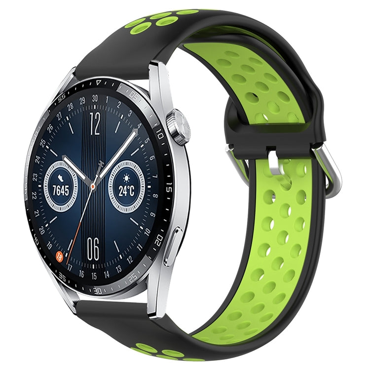 Cinturino sportivo in silicone traspirante perforato da 22 mm, For Huawei Watch GT3 46mm
