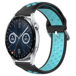 Cinturino sportivo in silicone traspirante perforato da 22 mm, For Huawei Watch GT3 46mm