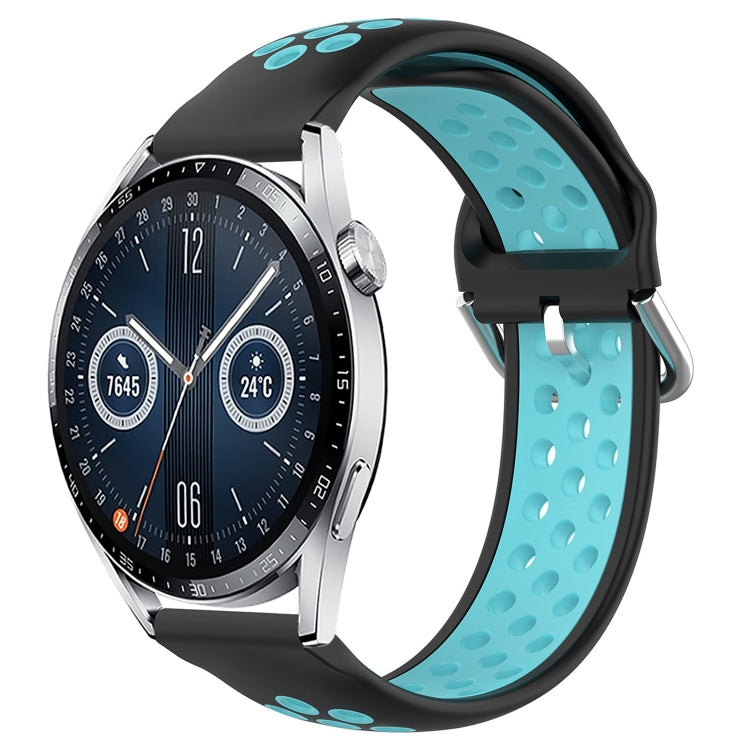 Cinturino sportivo in silicone traspirante perforato da 22 mm, For Huawei Watch GT3 46mm