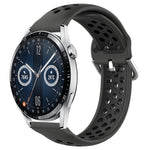 Cinturino sportivo in silicone traspirante perforato da 22 mm, For Huawei Watch GT3 46mm