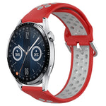Cinturino sportivo in silicone traspirante perforato da 22 mm, For Huawei Watch GT3 46mm