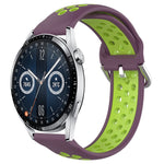 Cinturino sportivo in silicone traspirante perforato da 22 mm, For Huawei Watch GT3 46mm