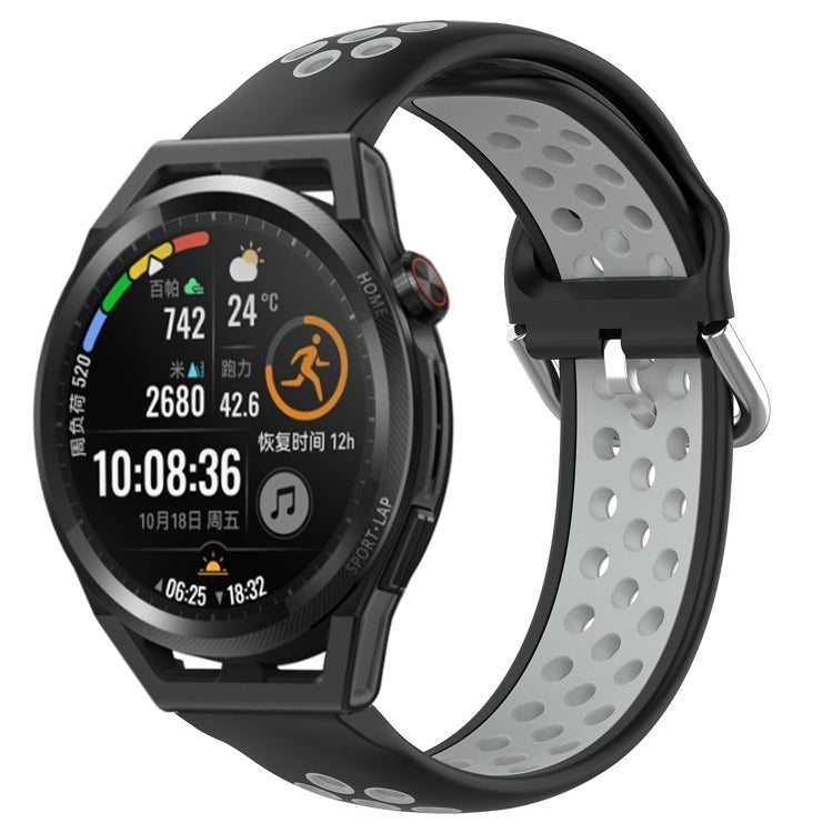Cinturino sportivo in silicone traspirante perforato da 22 mm, For Huawei Watch GT Runner