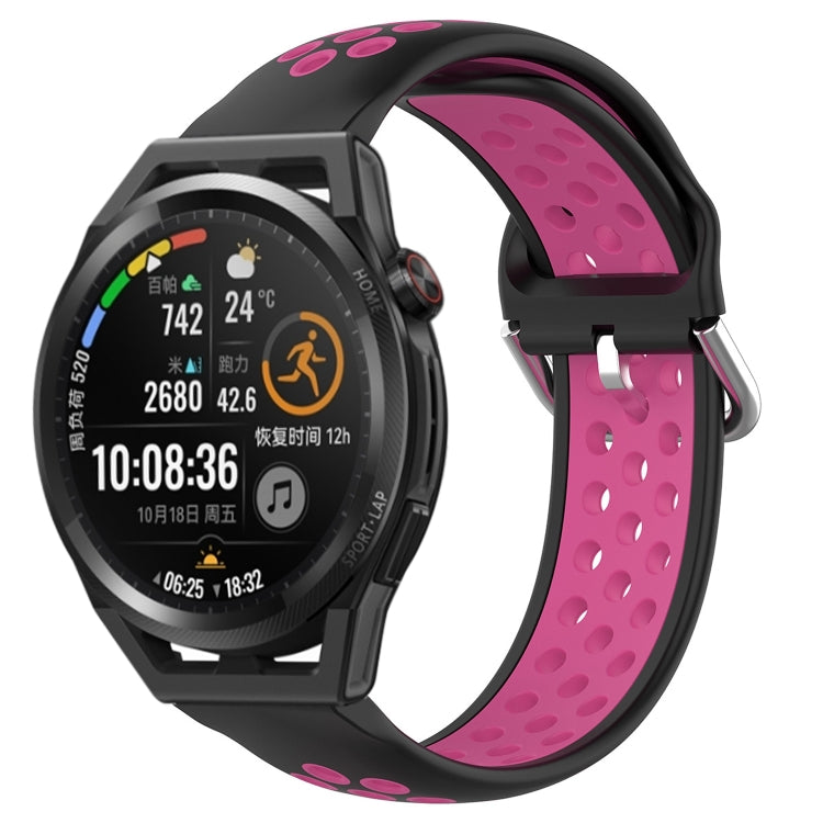 Cinturino sportivo in silicone traspirante perforato da 22 mm, For Huawei Watch GT Runner