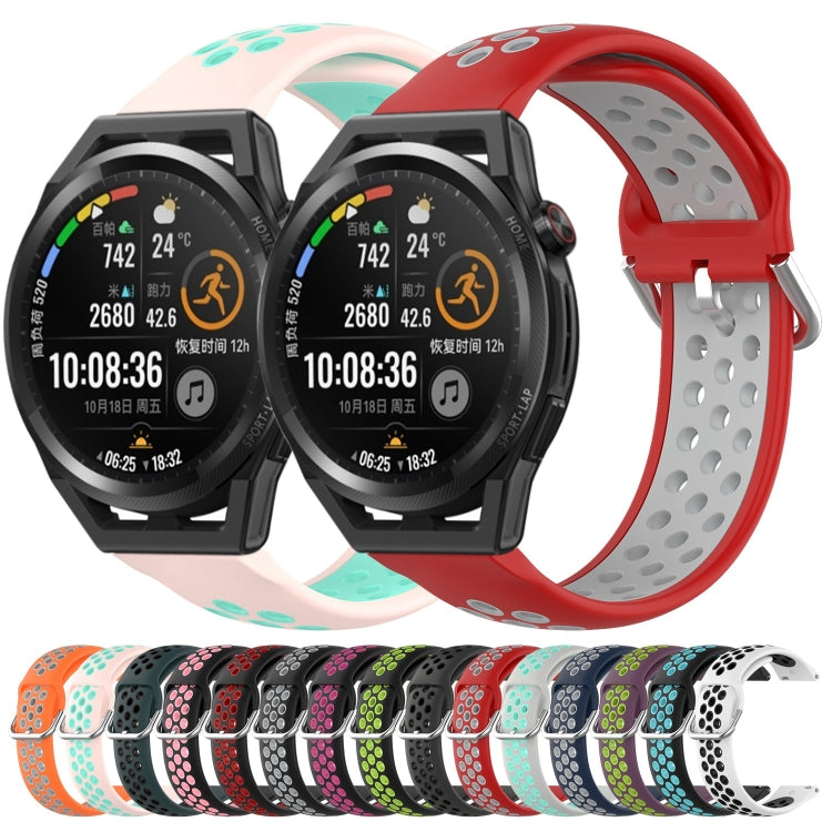 Cinturino sportivo in silicone traspirante perforato da 22 mm, For Huawei Watch GT Runner