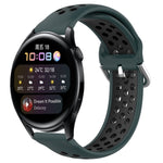 Cinturino sportivo in silicone traspirante perforato da 22 mm, For Huawei Watch 3