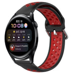 Cinturino sportivo in silicone traspirante perforato da 22 mm, For Huawei Watch 3