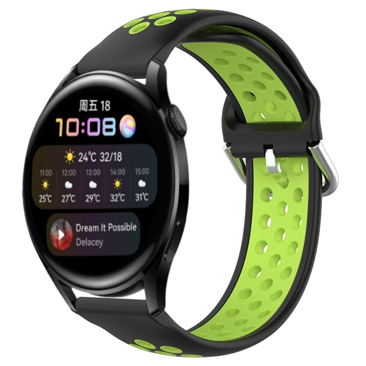 Cinturino sportivo in silicone traspirante perforato da 22 mm, For Huawei Watch 3