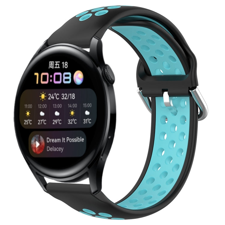 Cinturino sportivo in silicone traspirante perforato da 22 mm, For Huawei Watch 3