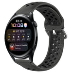 Cinturino sportivo in silicone traspirante perforato da 22 mm, For Huawei Watch 3