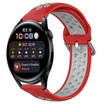 Cinturino sportivo in silicone traspirante perforato da 22 mm, For Huawei Watch 3