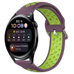 Cinturino sportivo in silicone traspirante perforato da 22 mm, For Huawei Watch 3