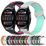 Cinturino sportivo in silicone traspirante perforato da 22 mm, For Huawei Watch 3