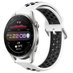 Cinturino sportivo in silicone traspirante perforato da 22 mm, For Huawei Watch 3 Pro