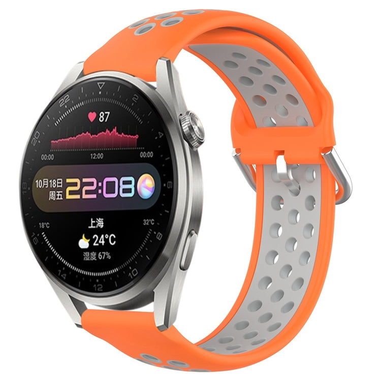 Cinturino sportivo in silicone traspirante perforato da 22 mm, For Huawei Watch 3 Pro