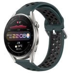 Cinturino sportivo in silicone traspirante perforato da 22 mm, For Huawei Watch 3 Pro