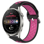 Cinturino sportivo in silicone traspirante perforato da 22 mm, For Huawei Watch 3 Pro