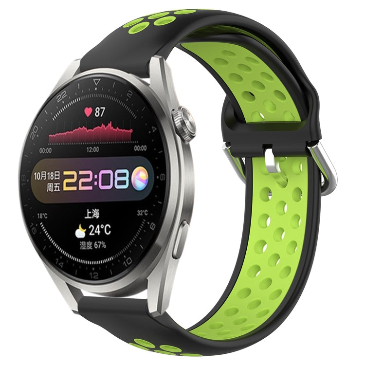 Cinturino sportivo in silicone traspirante perforato da 22 mm, For Huawei Watch 3 Pro