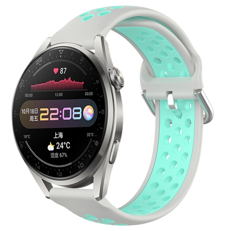 Cinturino sportivo in silicone traspirante perforato da 22 mm, For Huawei Watch 3 Pro
