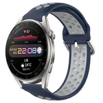 Cinturino sportivo in silicone traspirante perforato da 22 mm, For Huawei Watch 3 Pro