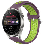 Cinturino sportivo in silicone traspirante perforato da 22 mm, For Huawei Watch 3 Pro
