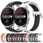 Cinturino sportivo in silicone traspirante perforato da 22 mm, For Huawei Watch 3 Pro