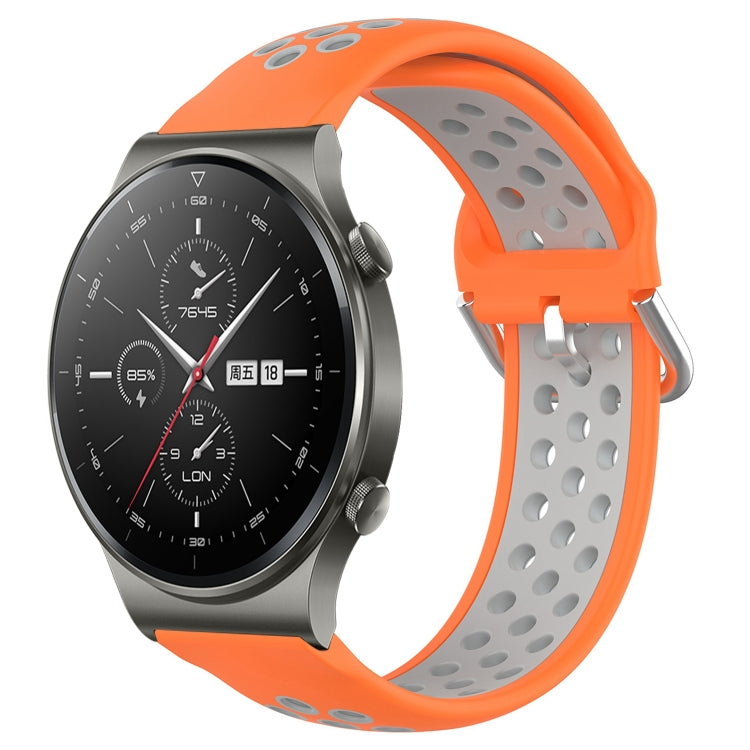 Cinturino sportivo in silicone traspirante perforato da 22 mm, For Huawei GT2 Pro