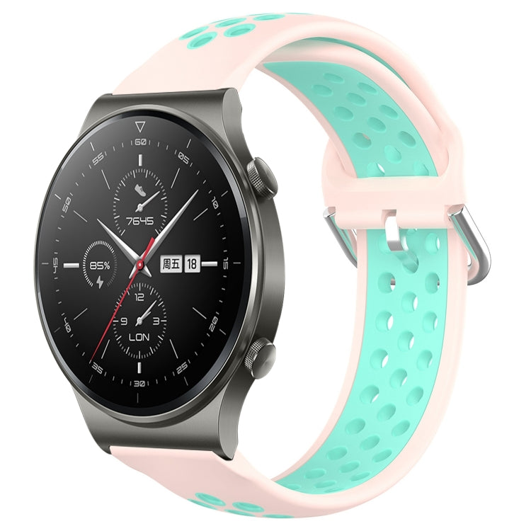 Cinturino sportivo in silicone traspirante perforato da 22 mm, For Huawei GT2 Pro