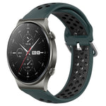 Cinturino sportivo in silicone traspirante perforato da 22 mm, For Huawei GT2 Pro
