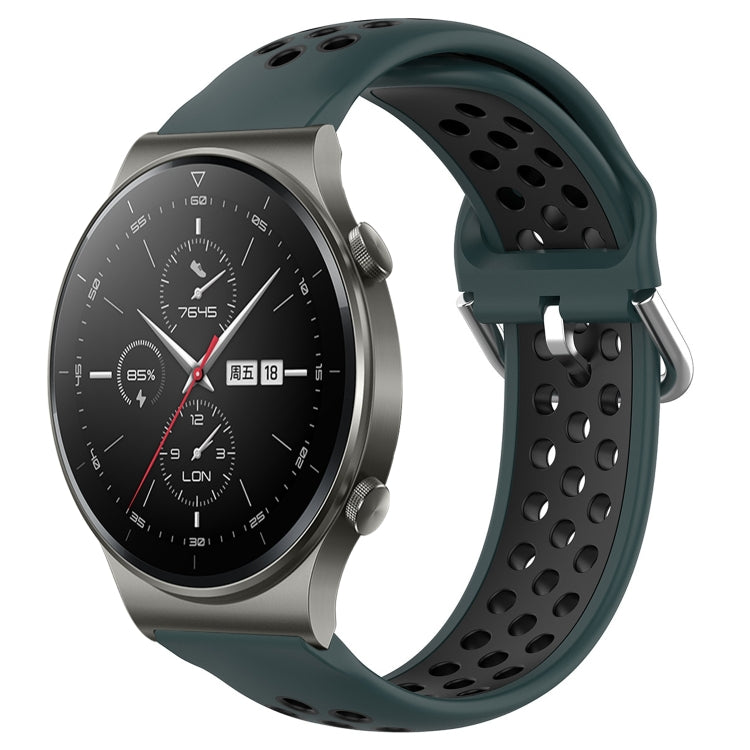 Cinturino sportivo in silicone traspirante perforato da 22 mm, For Huawei GT2 Pro