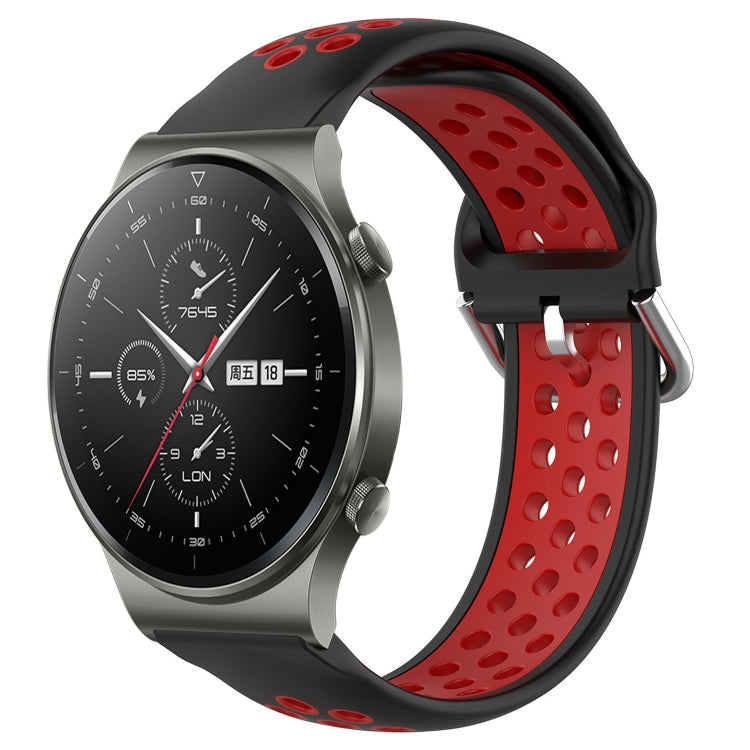 Cinturino sportivo in silicone traspirante perforato da 22 mm, For Huawei GT2 Pro