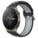 Cinturino sportivo in silicone traspirante perforato da 22 mm, For Huawei GT2 Pro