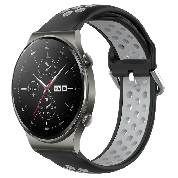 Cinturino sportivo in silicone traspirante perforato da 22 mm, For Huawei GT2 Pro
