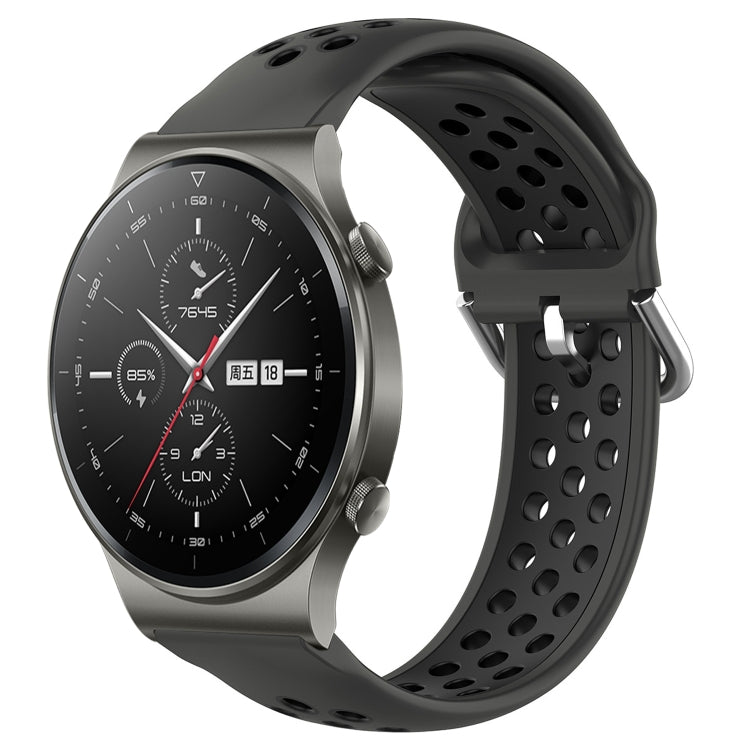 Cinturino sportivo in silicone traspirante perforato da 22 mm, For Huawei GT2 Pro