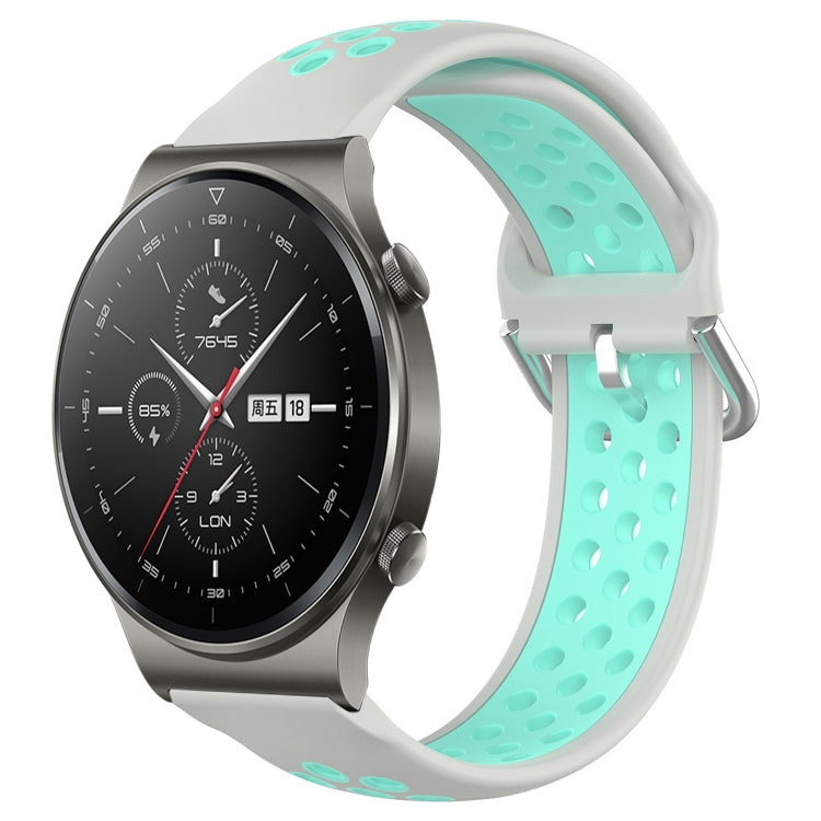 Cinturino sportivo in silicone traspirante perforato da 22 mm, For Huawei GT2 Pro
