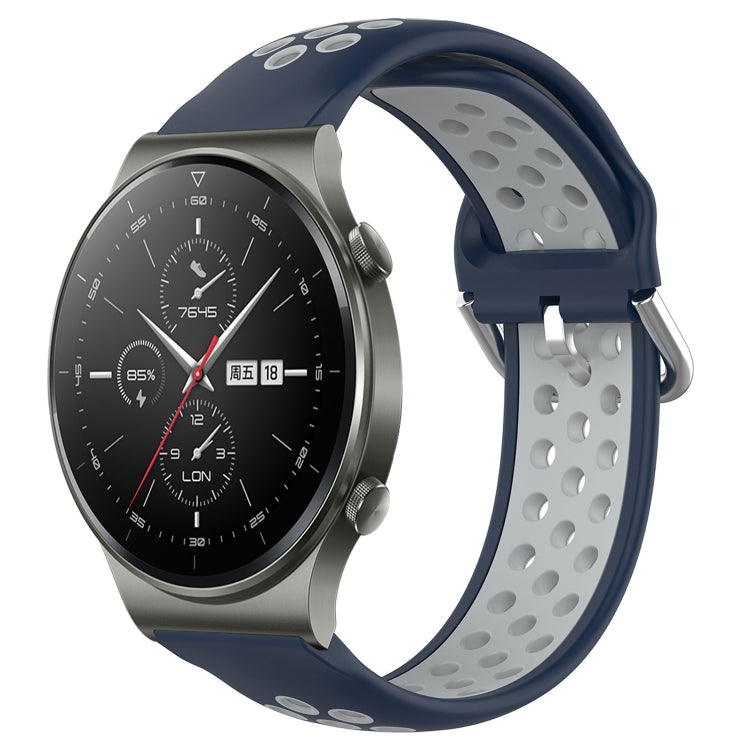 Cinturino sportivo in silicone traspirante perforato da 22 mm, For Huawei GT2 Pro