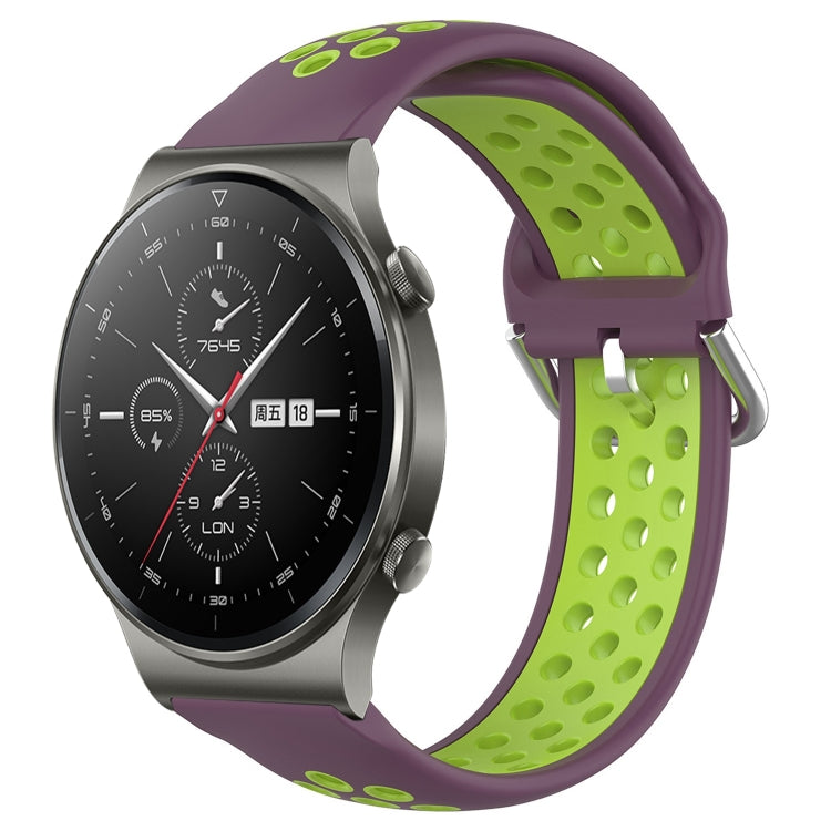 Cinturino sportivo in silicone traspirante perforato da 22 mm, For Huawei GT2 Pro