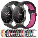 Cinturino sportivo in silicone traspirante perforato da 22 mm, For Huawei GT2 Pro