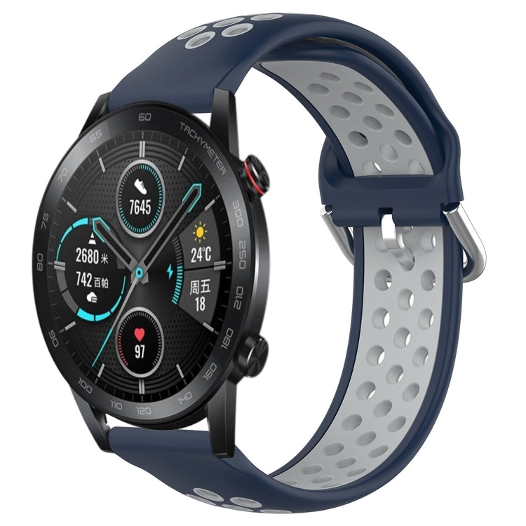 Cinturino sportivo in silicone traspirante perforato da 22 mm, For Honor Magic Watch 2 46mm